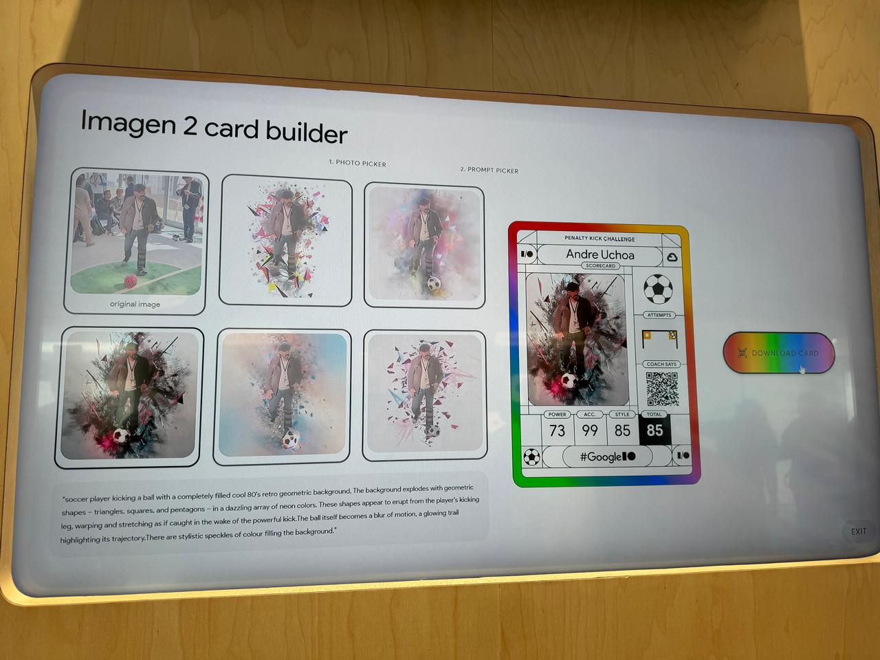 Registro visual do desafio de desdobramento de imagens para anúncios no Google I/O 2024